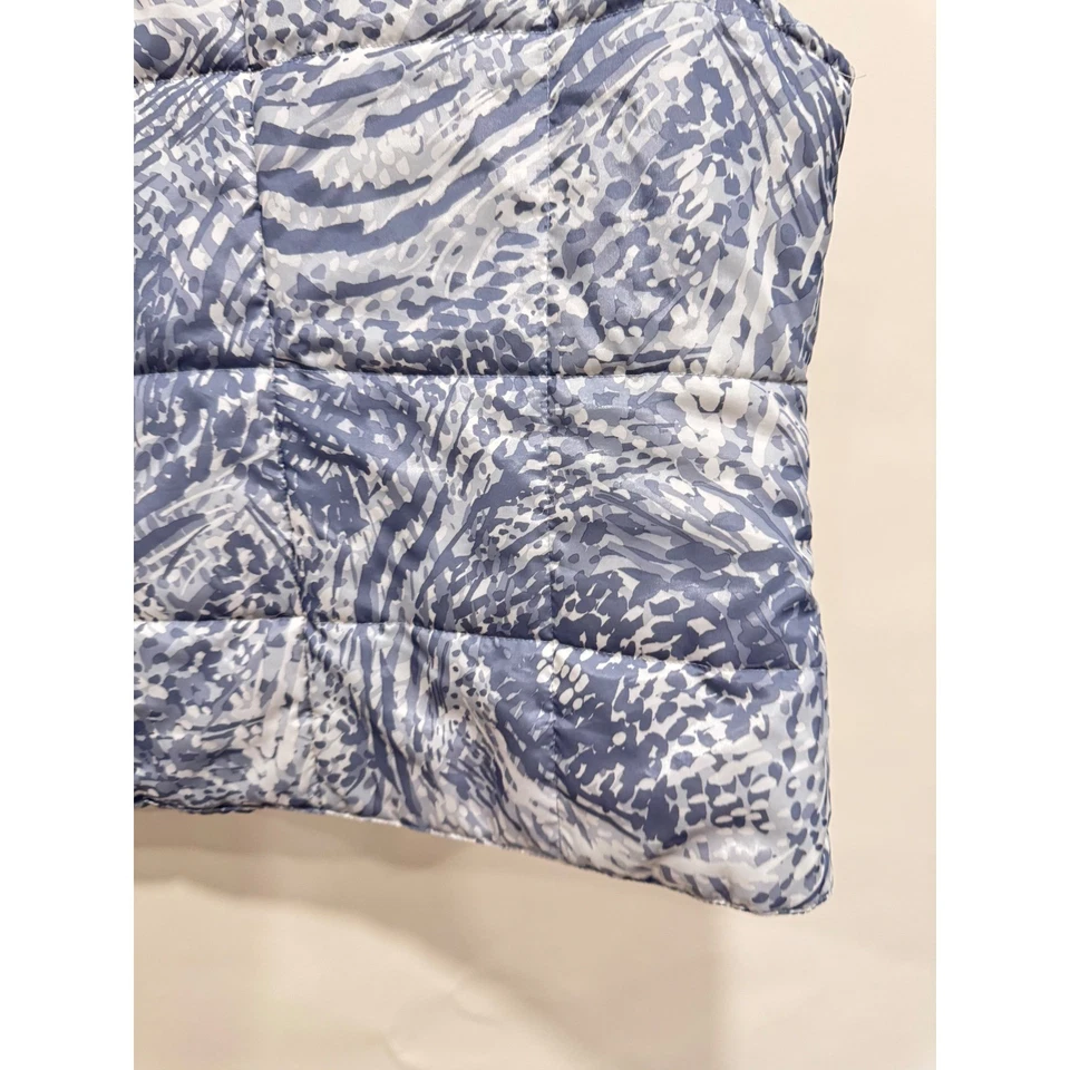 IZOD женщин XL пуховик жилет серый белый абстрактный без рукавов куртка - Изображение 4 из 4