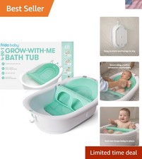 Secure 4-in-1 Baby Bathtub with Non-Slip Feet  Removable Sling for Growing Kids