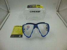 Cressi Big Eyes Clear Dual Lens Dive Swim Snorkel SCUBA Mask (Black / Blue)