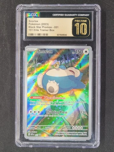 2023 Snorlax 051 Black Star Promo CGC 10 Pristine 151 Elite Trainer Box SVP EN