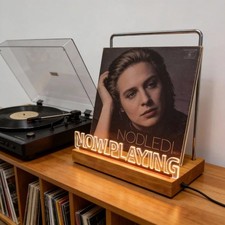 Now Playing Vinyl Record Stand LED, Vinyl Record Display Holder, Acrylic AlbumMR