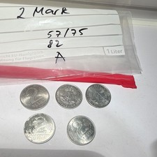 Lot 5x DDR 2 Mark M&uuml;nzen, Variante A (57/75/82)
