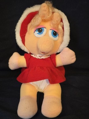 Henson Baby Miss Piggy Muppet Plush Doll 10  Soft Stuffed Toy