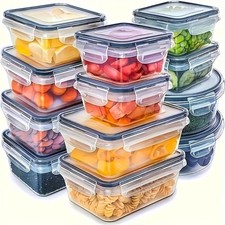 8PC Airtight Food Storage Containers BPA-Free Locking Lids Microwave & Freezer