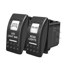 LED Light Bar  Rear Lights Waterproof Rocker Switch On/Off 5 PIN SPST Blue