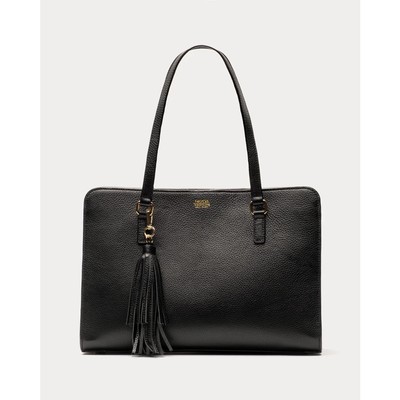 Frances Valentine Sami Tote Tumbled Leather ~ Black