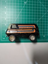 Vintage 70s Metal Black Tonka Van with Orange Stripes #55450 Made In USA Used