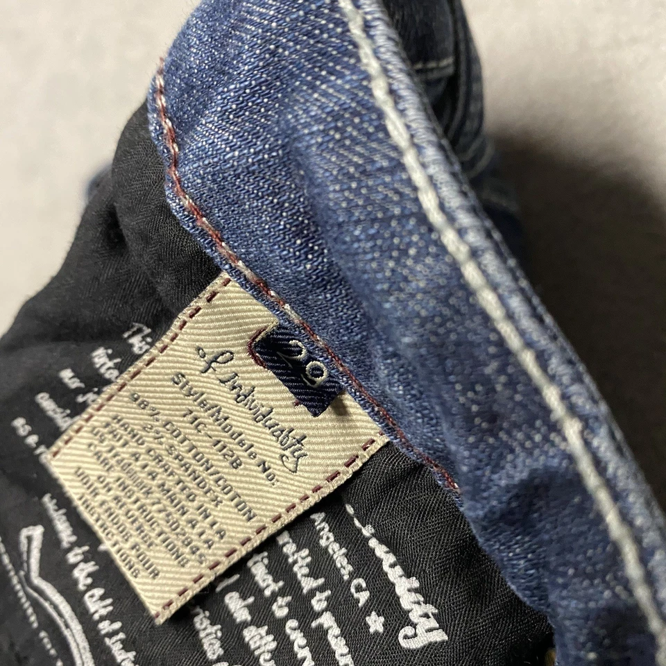 Jeans feminino Cult Of Individuality 29 azul desgastado stretch bootcut 31x33 - Imagem 4 de 4