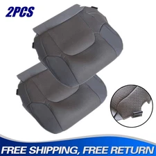 Driver & Passenger Bottom Cloth Seat Cover Gray For 2005-2019 Nissan Frontier