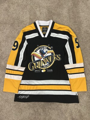GUINNESS Beer Est 1759 IRELAND Embroidered Toucan Bird Hockey Jersey -Large Rare