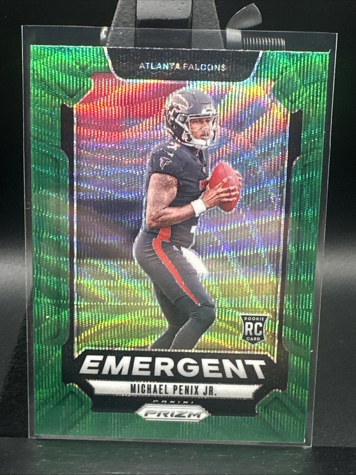 2024 Panini Prizm Emergent Michael Penix Jr #20 Green Wave Prizm Rookie Card RC