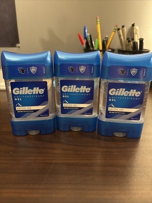 Gillette Arctic Ice Gel Deodorant 48H Max Protection Sweat Odor Blocker 3-Pack