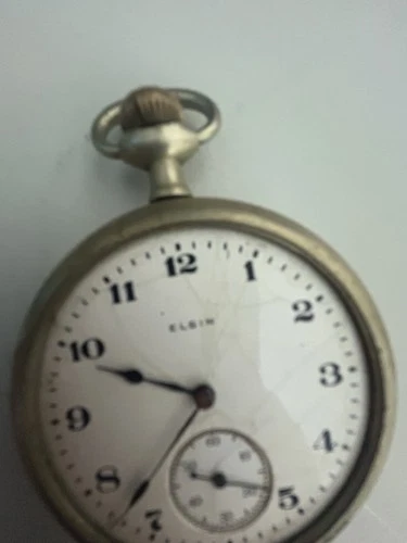 Elgin Antique Pocket Watch Not Working No Glass Cheap Parts