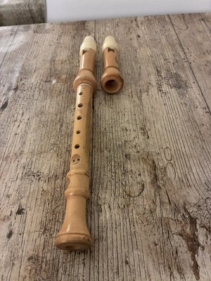 Vintage Original SCHOTT'S geprüfte Holzblockflöte Sammlerstück 60er Jahre
