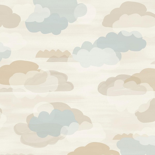 LD2019 Neutral Clouds Tapete Figari Grandeco Soft Kids Dekor Beige-image