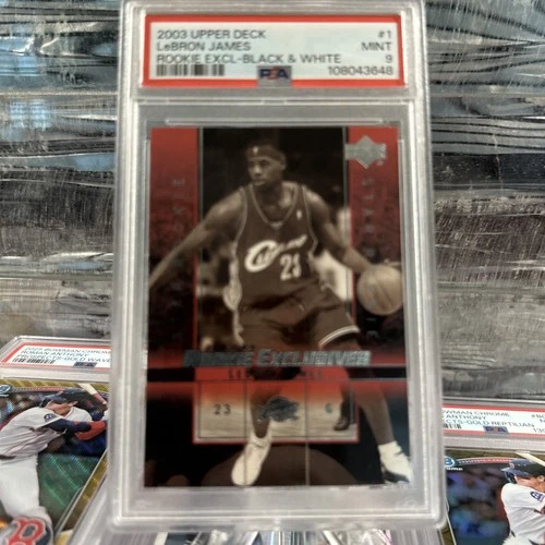 2003 Upper Deck Rookie Exclusives Black White Lebron James Rookie Card RC PSA 9!