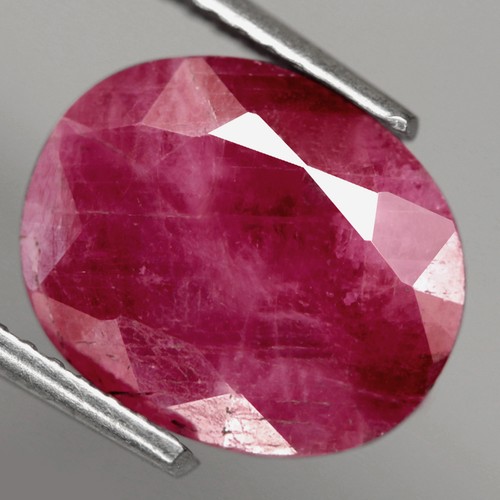 7.00Ct. Natural Gemstone Ruby Purplish Red Oval Normal Heated Tanzania Ravishing - Picture 3 of 7