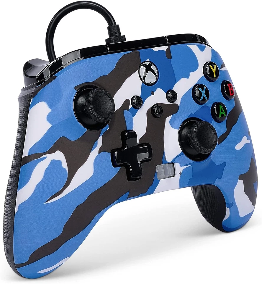 Verbesserter kabelgebundener PowerA Controller für Xbox Series X S - Blue Camo B - Image 4 of 4