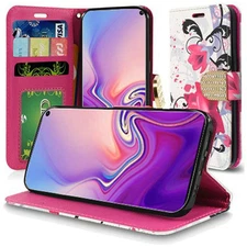 GSA Fashion Flip Wallet Case for Samsung Galaxy  S10e (5.8") Purple Lily