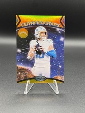 Justin Herbert - 2024 Panini Certified Stars Gold Mirror #/25 Chargers