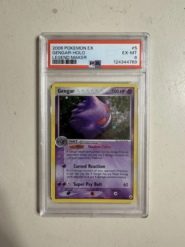 Pokemon 2006 Gengar #5 Legend Maker Holo PSA 6