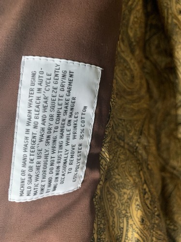 Derby of San Francisco Derby SF Brown Classic 300 Bomber Jacket Gold Paisley - Picture 6 of 12
