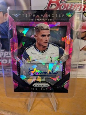 2020-21 Panini Prizm Premier League Erik Lamela Purple Pulsar Auto 
