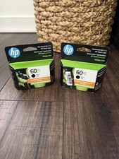 2X HP 60XL High Yield Black Ink Cartridge Exp 6/24 1/26 New Set Of 2 Boxes Lot
