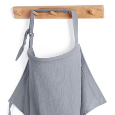 Blissful Diary Muslin Nursing Cover Breastfeeding Breathable Arch Neckline