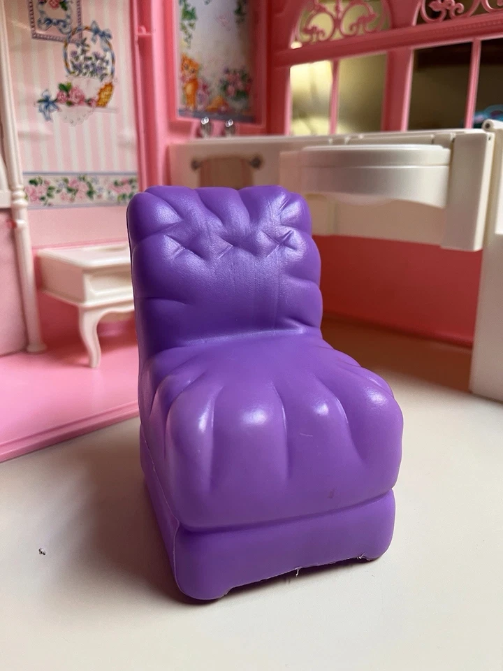 Barbie Dream House 1993 Purple Chair Replacement Furniture VTG - Image 2 of 4