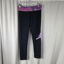 Jordan Leggings Pants Kids XL 13-15 Black Purple Tie Dye Waist Jumpman Youth