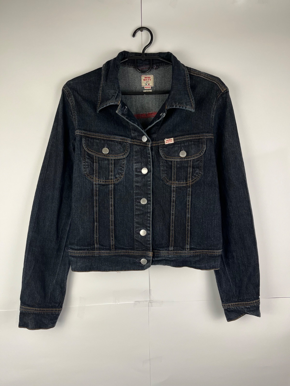 Miss Sixty Y2K Rare Women's Dark Blue Streetwear Denim Jacket Size M