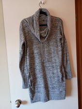 Athleta Sweater Dress Womens Small Gray Cowl Neck Comfortable Wear