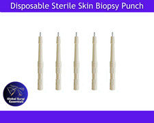 Punzón de biopsia dérmica desechable de 1,5 mm con tapa protectora | Estéril | Paquete de 50