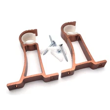 Curtain Rod Bracket 2Pcs Single Holders Side-mounted for Drapery Hooks Fit for