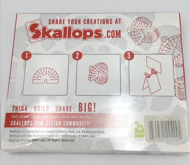 Skallops Build Big Card Building Game Set E&M Labs 2012 Deck Wooden Pieces - Image 4 of 4