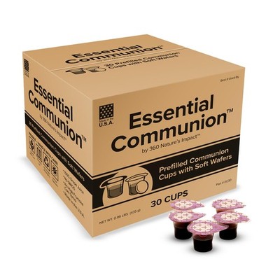 Prefilled Communion Cups and Wafer Set for Holy Eucharist Celebration in Hosp...