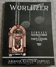 NEW Wurlitzer Model 1015 Complete Service Instructions Parts Manual Jukebox VTG