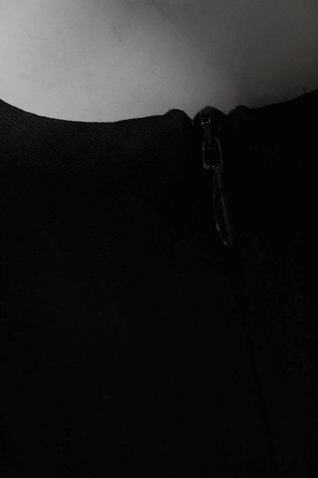 Mono negro Jill Stuart para mujer manga con volantes cuello en V talla 4 10600096 Foto 4 de 4