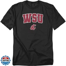 LOGOVISION Washington State University Arch Logo Secondary Unisex Adult T Shi