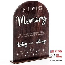 In Loving Memory Wood Wedding Sign Memory Table Sign for Brown-In Loving Memory