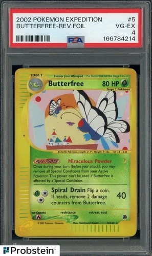 2002 Pokemon Expedition #5 Butterfree Reverse Foil PSA 4 VG-EX
