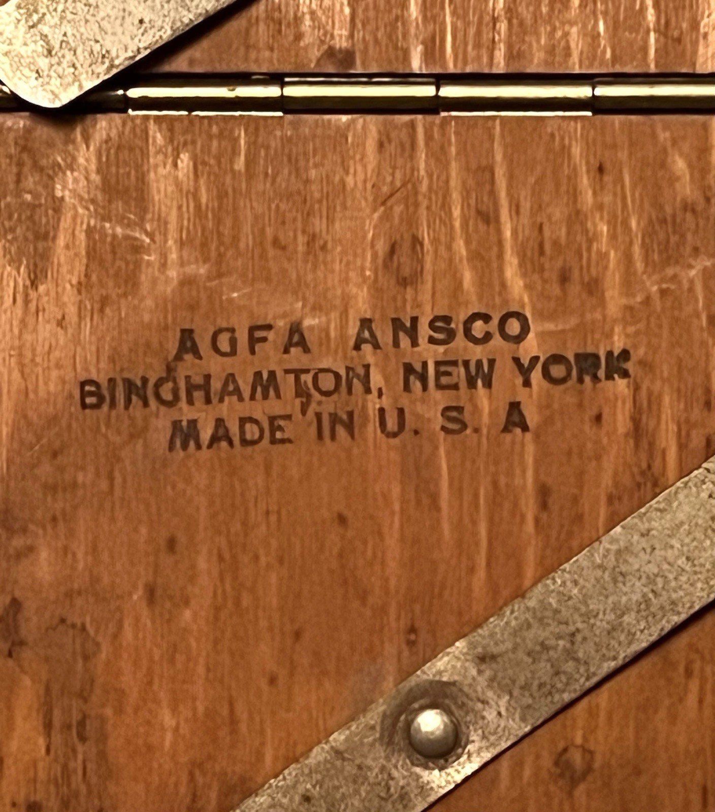 Vintage Agfa Ansco 4x6 Contact Printing Frame Dovetail Wood & Brass Spring Back