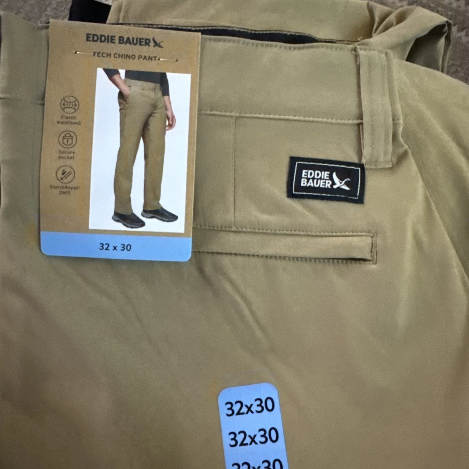 Eddie Bauer Tech Men's Chino Pants Khaki 32 X 30 Water Repellent UPF50 Stretch
Opens in a new window