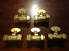 5 GAS TAP SHUT OFF ISOLATION VALVES 22mm BRASS LEVER STOP COCK NEW 22 MM