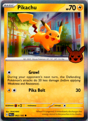 Pokemon Card PIKACHU 062/193 Trick or Trade 2023 with Halloween
