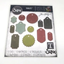 Sizzix Thinlits Die Gift Tags Designer Tim Holtz 12 Dies