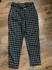 Fashion Nova Black And White Checkered Career Pants Size Large NWT