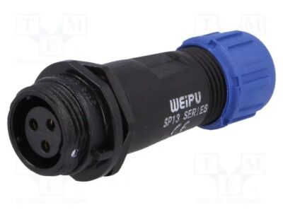 SP13 250V 4÷6,5mm IP68 Stecker PIN: 3 13A weich Löten  2mm2 SP1311/S3IN WEIPU-S