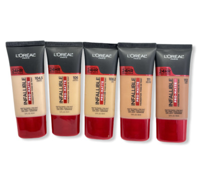 L'Oreal Infallible 24HR Pro-Matte Foundation Matte Finish 1.0oz./30ml You Pick